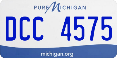 MI license plate DCC4575