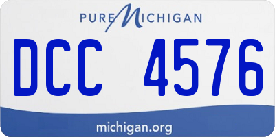 MI license plate DCC4576