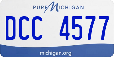 MI license plate DCC4577