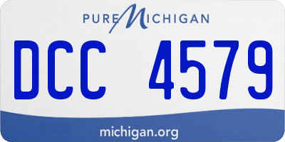 MI license plate DCC4579