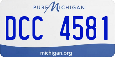 MI license plate DCC4581