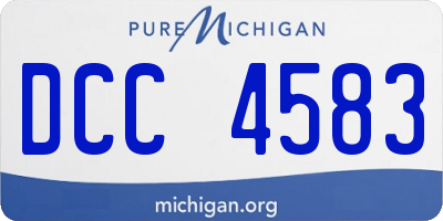 MI license plate DCC4583