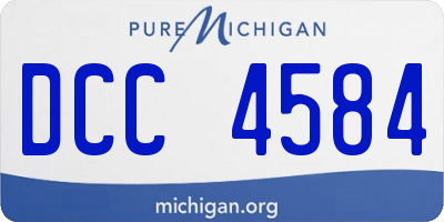 MI license plate DCC4584