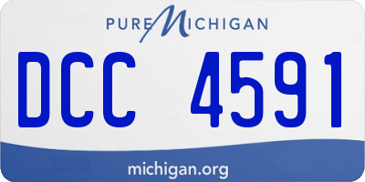 MI license plate DCC4591