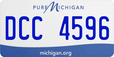 MI license plate DCC4596