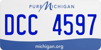 MI license plate DCC4597