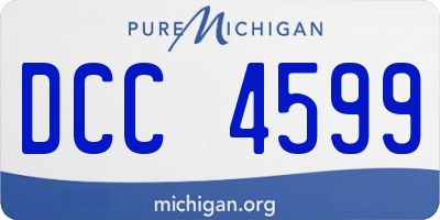 MI license plate DCC4599