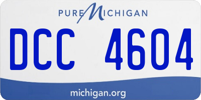 MI license plate DCC4604