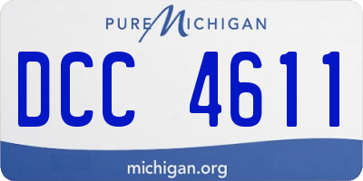 MI license plate DCC4611