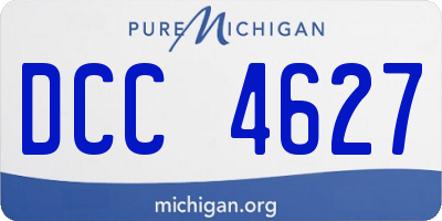 MI license plate DCC4627
