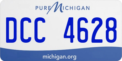 MI license plate DCC4628