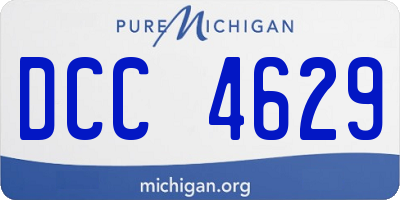 MI license plate DCC4629