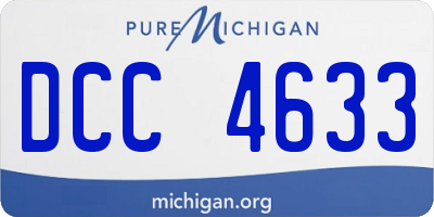 MI license plate DCC4633