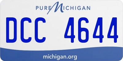 MI license plate DCC4644