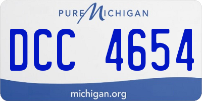MI license plate DCC4654