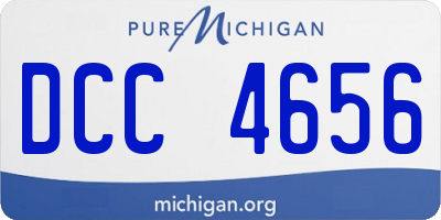 MI license plate DCC4656