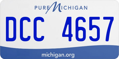 MI license plate DCC4657