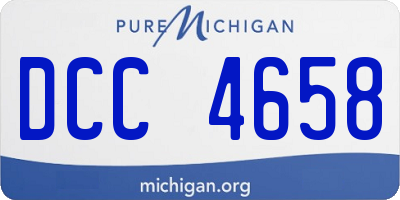 MI license plate DCC4658