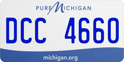 MI license plate DCC4660
