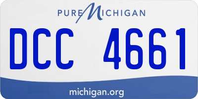 MI license plate DCC4661
