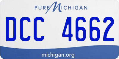 MI license plate DCC4662