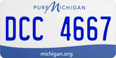 MI license plate DCC4667