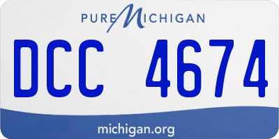 MI license plate DCC4674