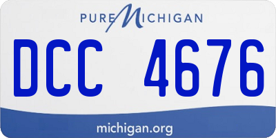 MI license plate DCC4676