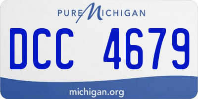 MI license plate DCC4679