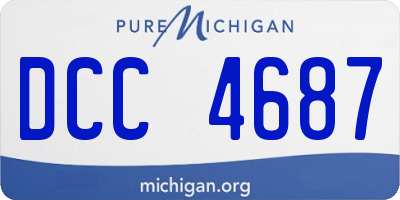 MI license plate DCC4687
