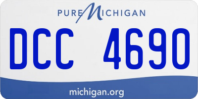 MI license plate DCC4690
