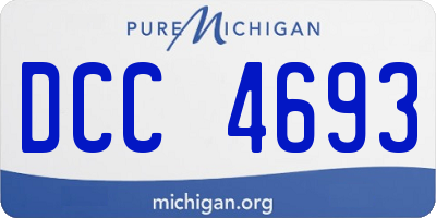 MI license plate DCC4693