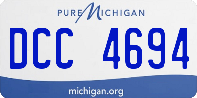 MI license plate DCC4694