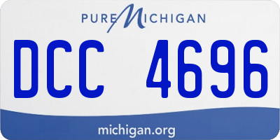 MI license plate DCC4696