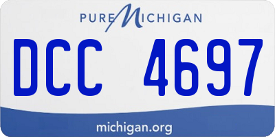 MI license plate DCC4697