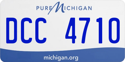 MI license plate DCC4710