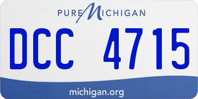 MI license plate DCC4715