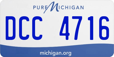 MI license plate DCC4716