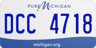 MI license plate DCC4718