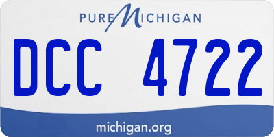 MI license plate DCC4722