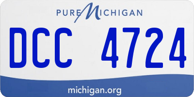 MI license plate DCC4724