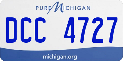 MI license plate DCC4727