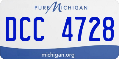 MI license plate DCC4728