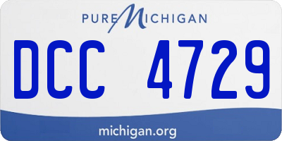 MI license plate DCC4729