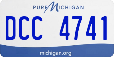 MI license plate DCC4741