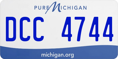 MI license plate DCC4744