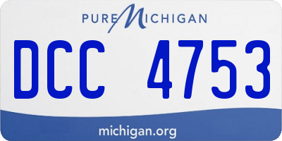 MI license plate DCC4753