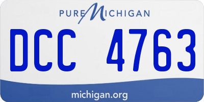 MI license plate DCC4763