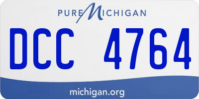 MI license plate DCC4764
