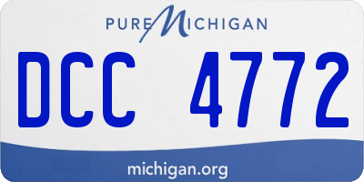 MI license plate DCC4772